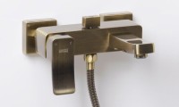 Смеситель для ванны с душем Wasserkraft Exter 1601 светлая бронза