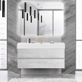 Мебель для ванной Cezares Molveno 46 120 legno bianco, с раковиной Cezares CZR-MIL-120-LVB