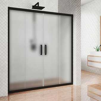Душевая дверь в нишу Kubele DE019 D4-MAT-BLMT 200 см, профиль матовый черный