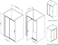 Душевая дверь в нишу AM.PM Gem W90G-120-1P-MT 120 см