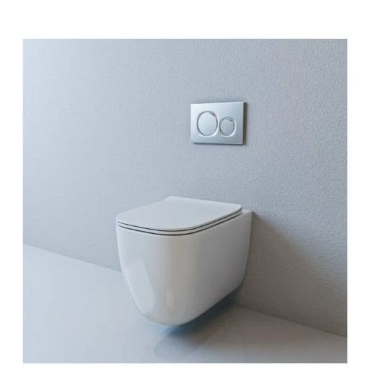 Подвесной унитаз Esbano Garant ESUPGARAW безободковый белый глянец в комплекте с сиденьем с микролифтом