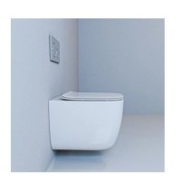 Подвесной унитаз Esbano Garant ESUPGARAW безободковый белый глянец в комплекте с сиденьем с микролифтом