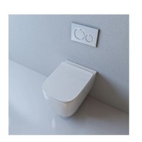 Подвесной унитаз Esbano Garant ESUPGARAW безободковый белый глянец в комплекте с сиденьем с микролифтом