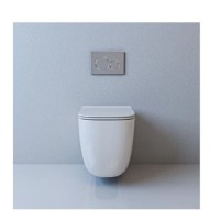 Подвесной унитаз Esbano Garant ESUPGARAW безободковый белый глянец в комплекте с сиденьем с микролифтом