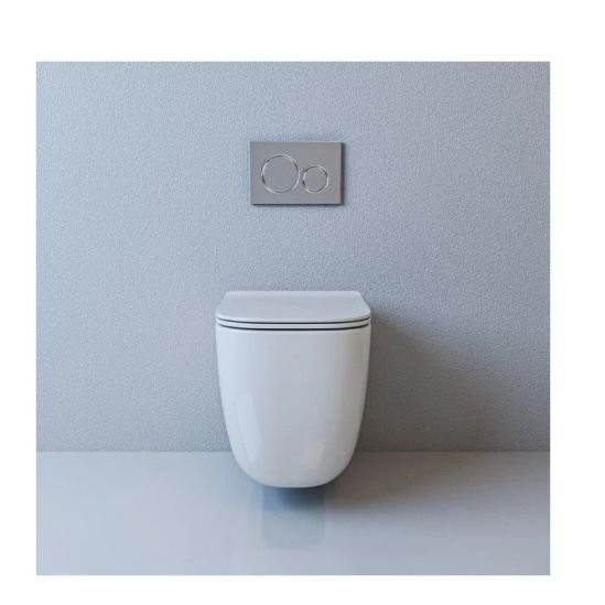 Подвесной унитаз Esbano Garant ESUPGARAW безободковый белый глянец в комплекте с сиденьем с микролифтом