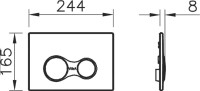 Система инсталляции для унитазов VitrA V8 768-5800-01 с кнопкой смыва Sirius 740-0486 матовый хром