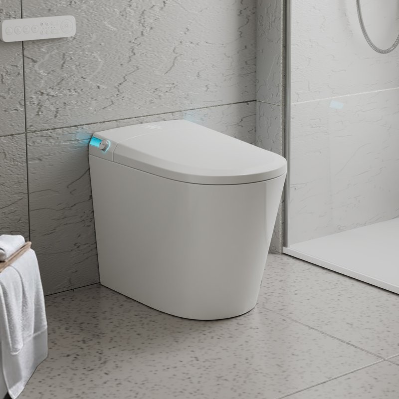 Умный унитаз напольный Grossman Смарт GR-PR-5702 глянцевый белый