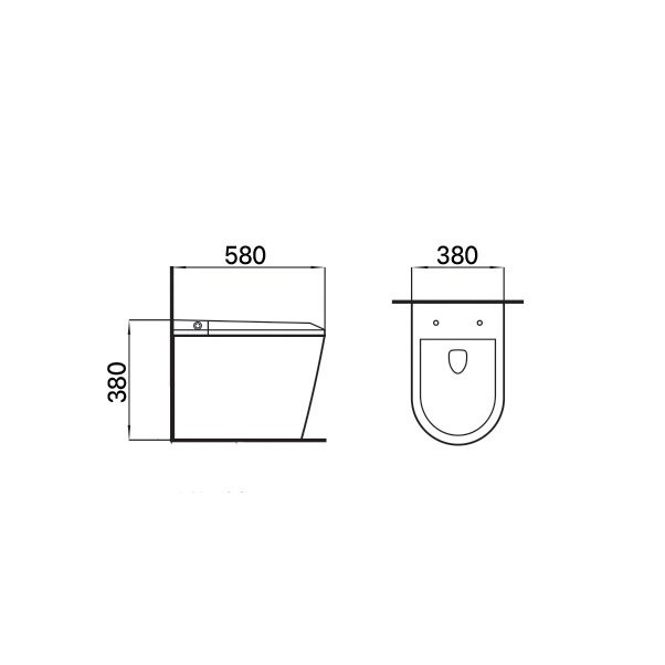Умный унитаз напольный Grossman Смарт GR-PR-5702 глянцевый белый