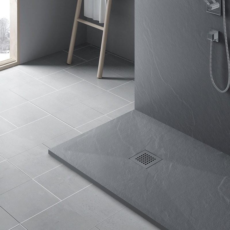 Поддон для душа Vincea VST-4SR8010G 100x80 серый, с сифоном