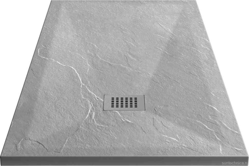 Поддон для душа Vincea VST-4SR8010G 100x80 серый, с сифоном