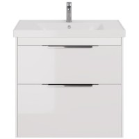 Тумба с раковиной Dreja Prime 90 подвесная, белый глянец