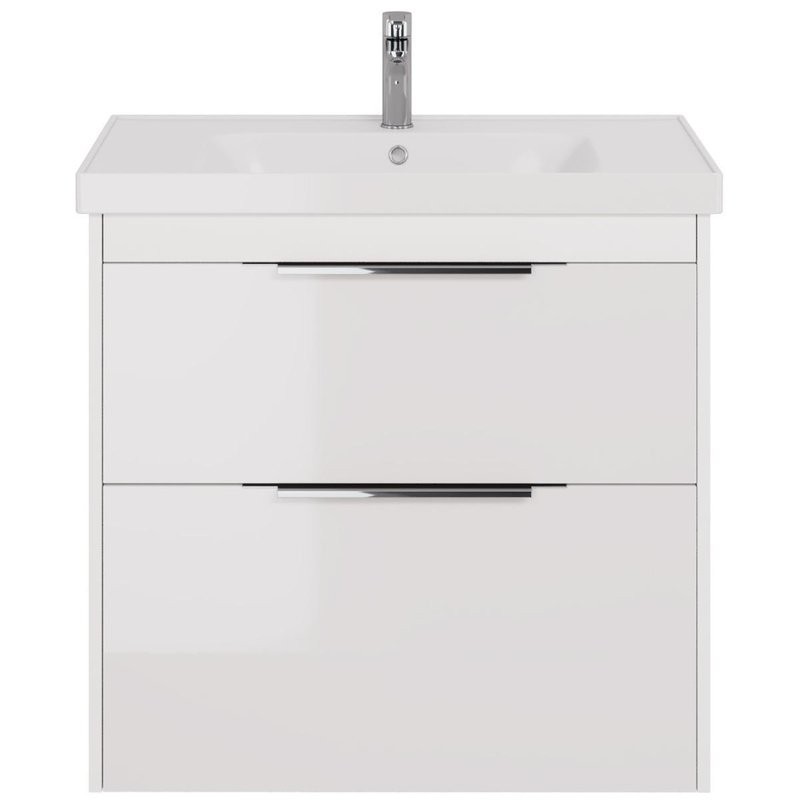 Тумба с раковиной Dreja Prime 90 подвесная, белый глянец