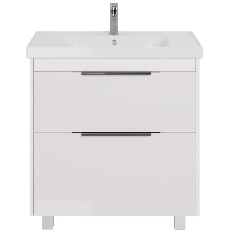 Тумба с раковиной Dreja Prime 90 подвесная, белый глянец