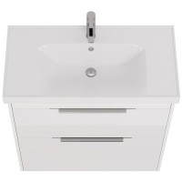 Тумба с раковиной Dreja Prime 90 подвесная, белый глянец
