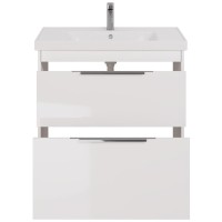 Тумба с раковиной Dreja Prime 90 подвесная, белый глянец