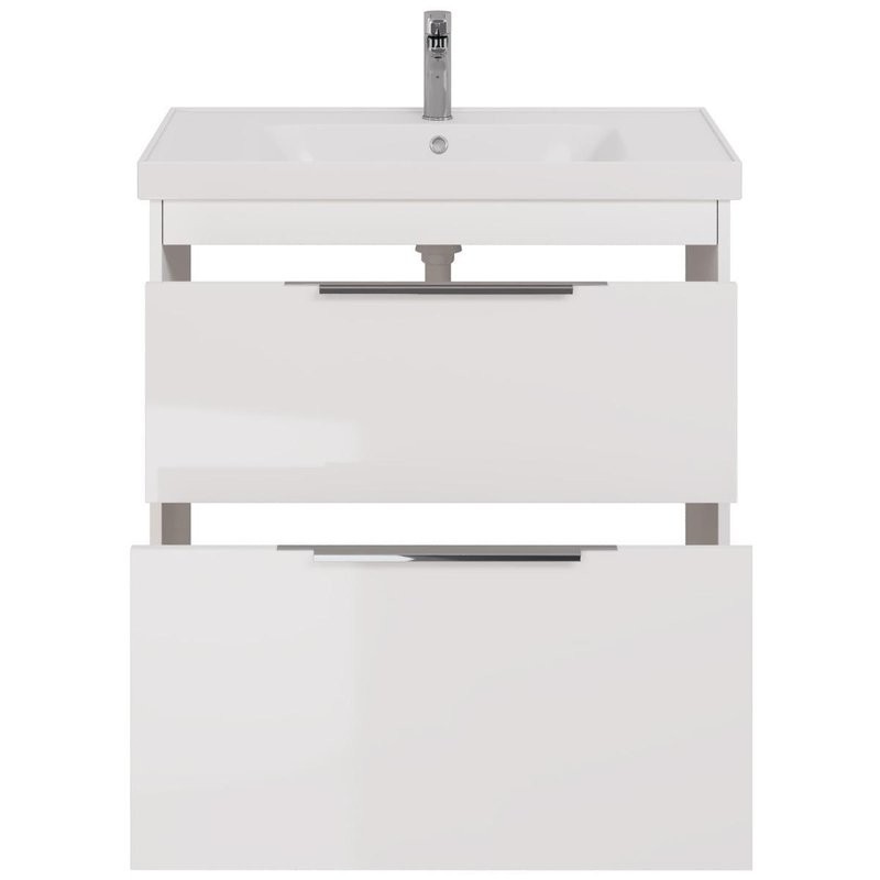 Тумба с раковиной Dreja Prime 90 подвесная, белый глянец