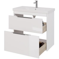 Тумба с раковиной Dreja Prime 90 подвесная, белый глянец