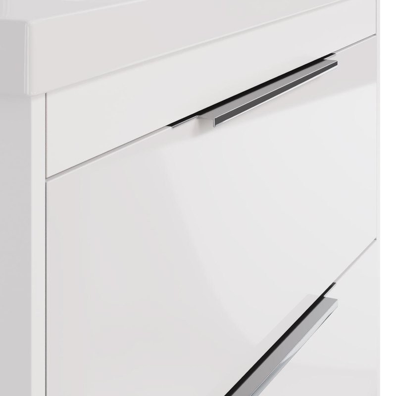 Тумба с раковиной Dreja Prime 90 подвесная, белый глянец