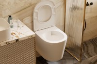 Унитаз подвесной Abber Bequem AC1102TMW безободковый, с микролифтом, матовый белый