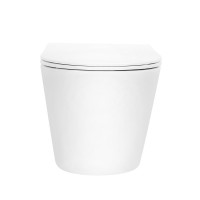 Унитаз подвесной Abber Bequem AC1102TMW безободковый, с микролифтом, матовый белый