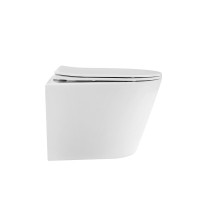 Унитаз подвесной Abber Bequem AC1102TMW безободковый, с микролифтом, матовый белый