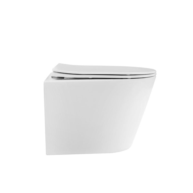 Унитаз подвесной Abber Bequem AC1102TMW безободковый, с микролифтом, матовый белый