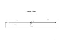 Душевая дверь в нишу Vincea Dice VDS-4D160CLGM 160 см, профиль вороненая сталь, стекло прозрачное