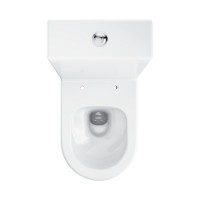 Унитаз-компакт напольный Ravak Optima RimOff Combi безободковый, сиденье с микролифтом, белый