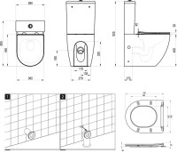 Унитаз-компакт напольный Ravak Optima RimOff Combi безободковый, сиденье с микролифтом, белый