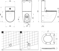Унитаз-компакт напольный Ravak Optima RimOff Combi безободковый, сиденье с микролифтом, белый