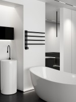 Полотенцесушитель электрический AQUAme с терморегулятором AQM3113MB Полотенцесушитель электрический AQUAme с терморегулятором AQM3113MB