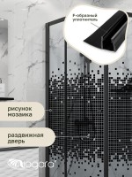Душевая перегородка Niagara Eco NG-1012-14QBLACK (120x80x190 см)