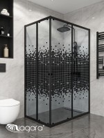 Душевая перегородка Niagara Eco NG-1012-14QBLACK (120x80x190 см)