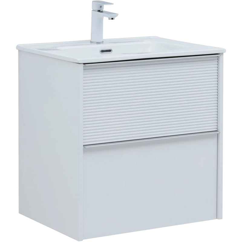 Тумба с раковиной Aquanet Вита 60 подвесная, белая матовая