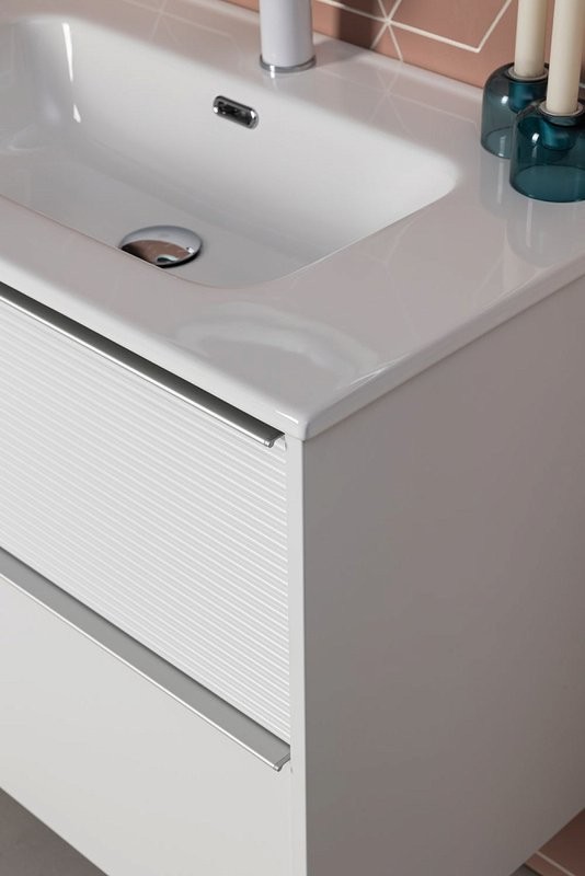 Тумба с раковиной Aquanet Вита 60 подвесная, белая матовая