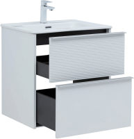 Тумба с раковиной Aquanet Вита 60 подвесная, белая матовая