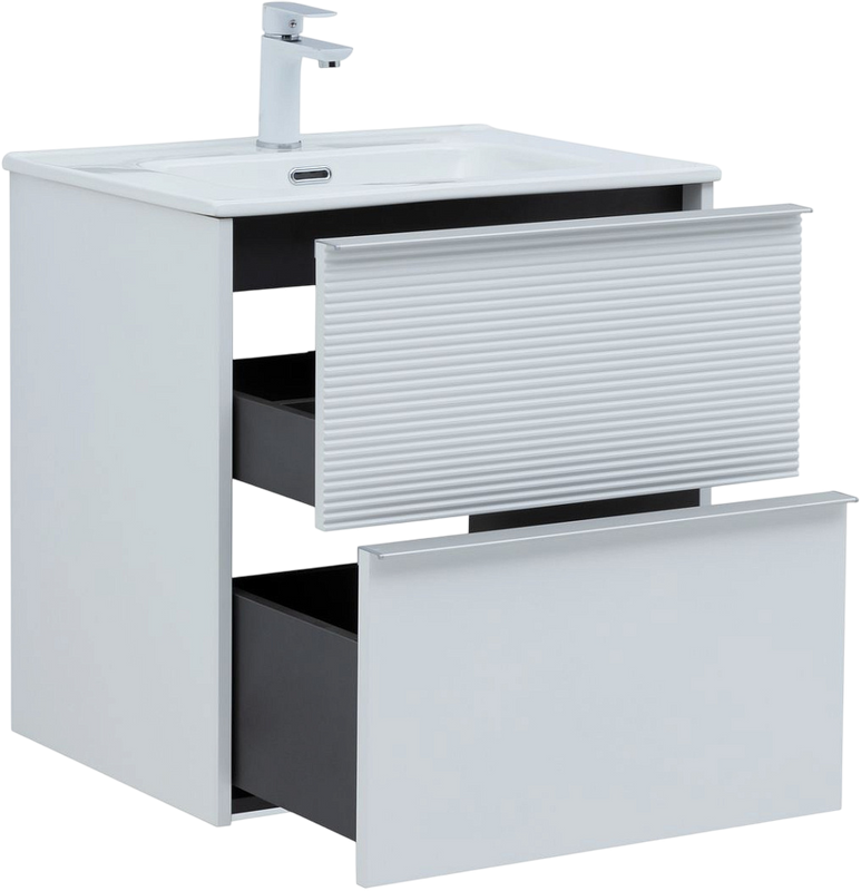 Тумба с раковиной Aquanet Вита 60 подвесная, белая матовая