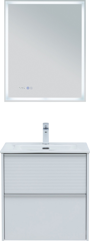 Тумба с раковиной Aquanet Вита 60 подвесная, белая матовая