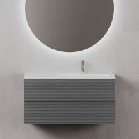 Тумба с раковиной Sancos Folk 100 R grey soft