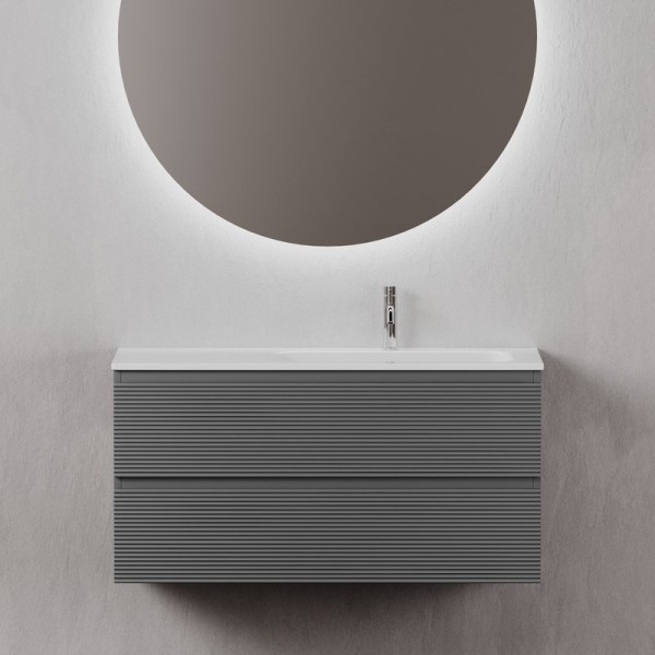 Тумба с раковиной Sancos Folk 100 R grey soft