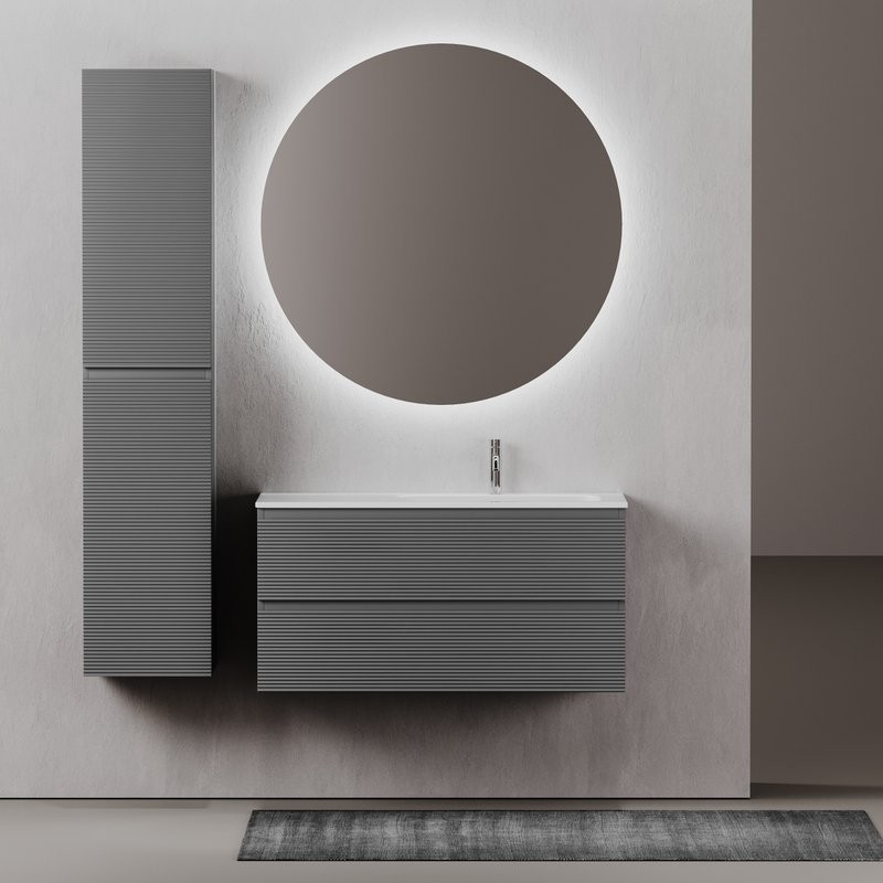 Тумба с раковиной Sancos Folk 100 R grey soft