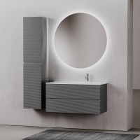 Тумба с раковиной Sancos Folk 100 R grey soft