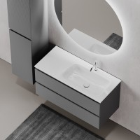 Тумба с раковиной Sancos Folk 100 R grey soft