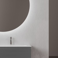 Тумба с раковиной Sancos Folk 100 R grey soft