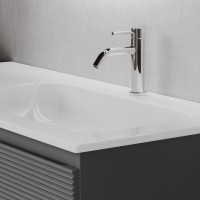 Тумба с раковиной Sancos Folk 100 R grey soft