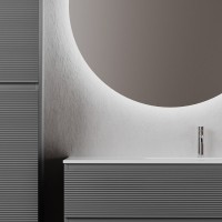 Тумба с раковиной Sancos Folk 100 R grey soft