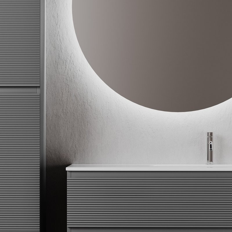 Тумба с раковиной Sancos Folk 100 R grey soft