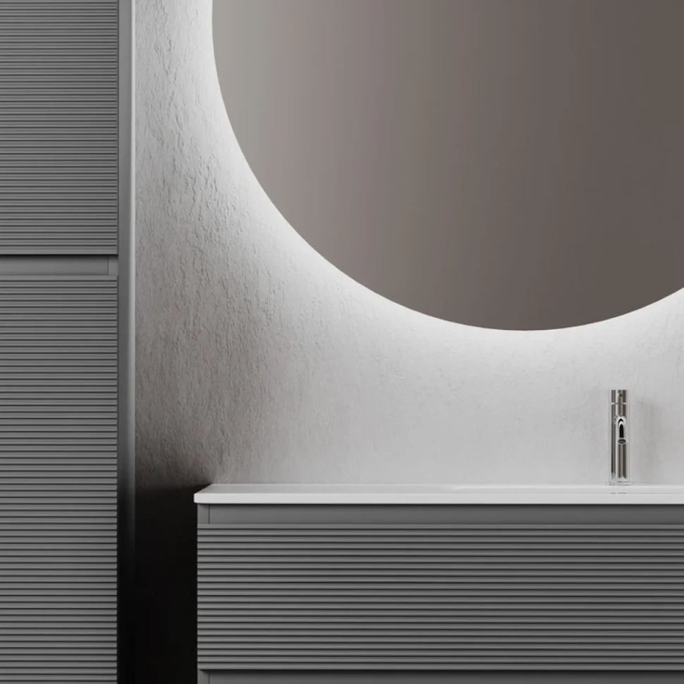 Тумба с раковиной Sancos Folk 100 R grey soft