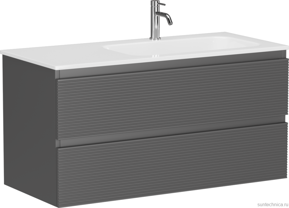 Тумба с раковиной Sancos Folk 100 R grey soft