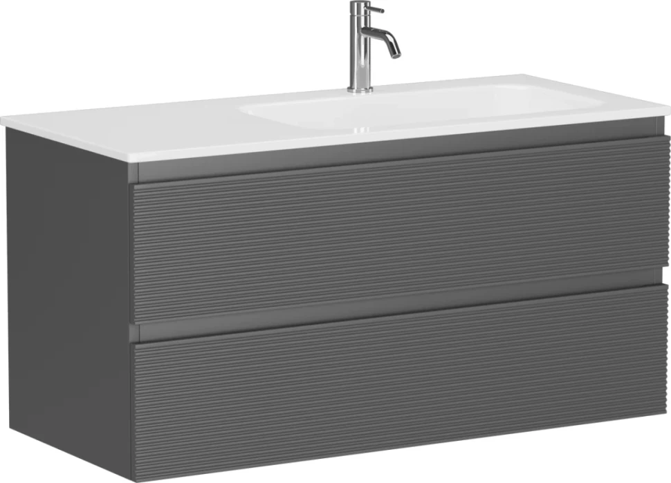 Тумба с раковиной Sancos Folk 100 R grey soft